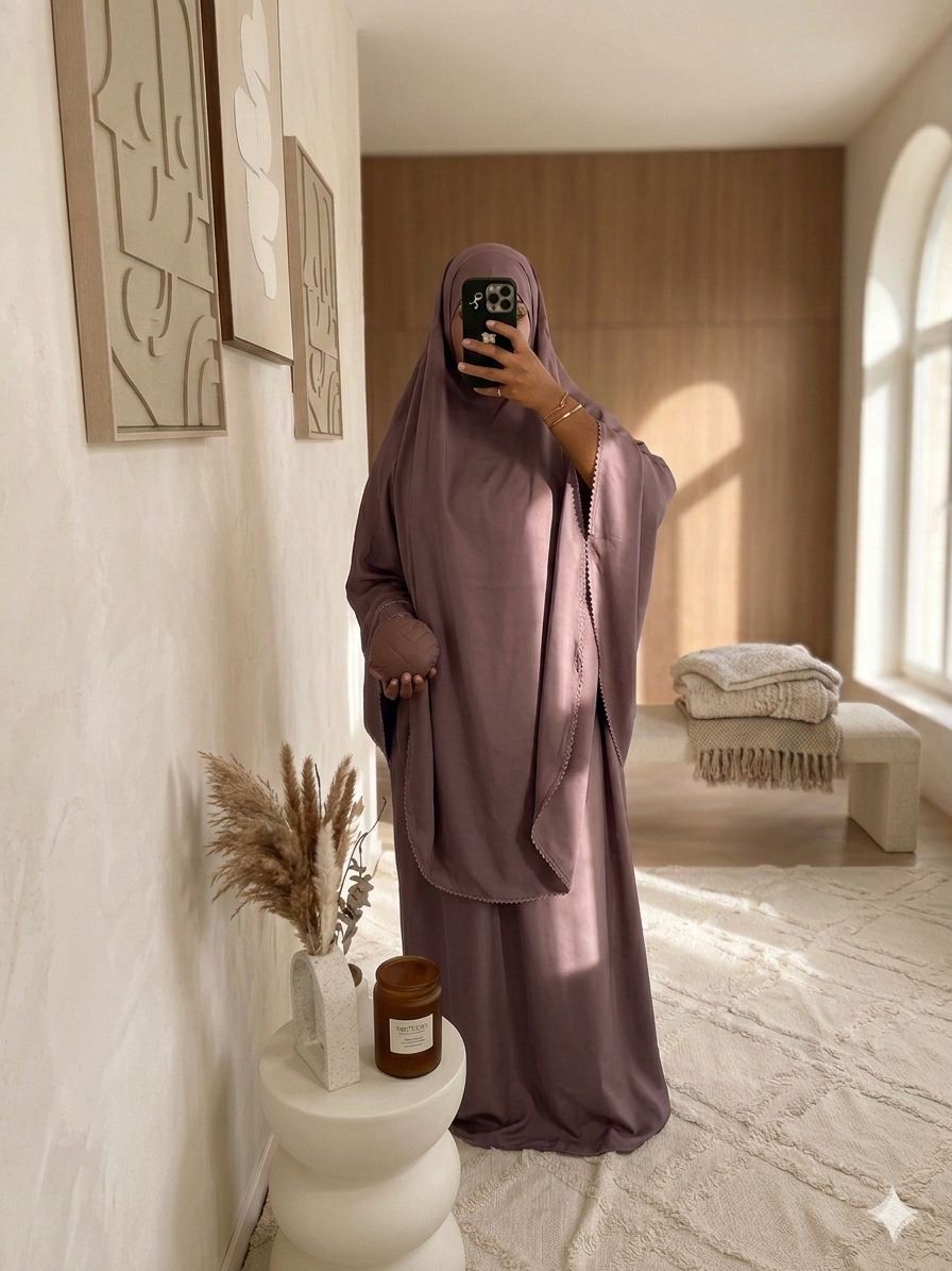 Tenue de prière transportable Sajda Noor — Lilas